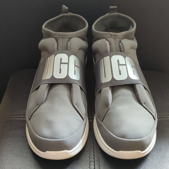 UGG Neutra Neoprene Leather Stretch Pull On Comfort Platform Sneaker Size 9.5 - Picture 2 of 7